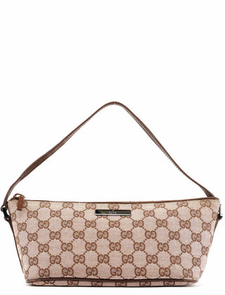 Gucci 039 1103 Beige Brown GG Boat Pochette
