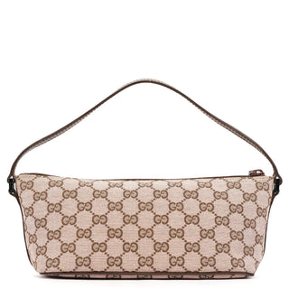 Gucci 039 1103 Beige Brown GG Boat Pochette