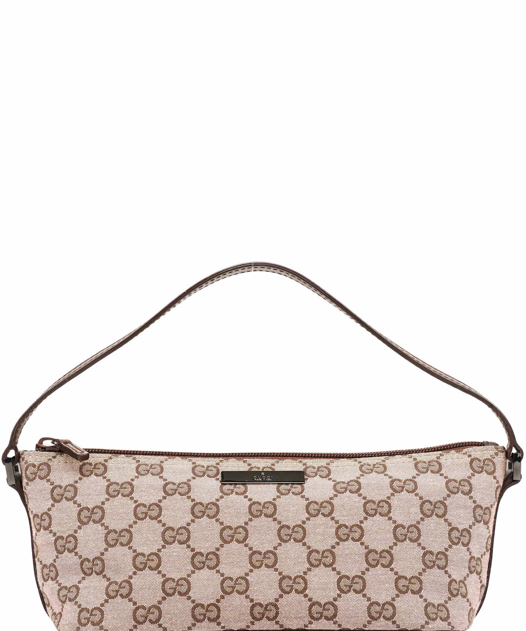Gucci 039 1103 Beige Brown GG Boat Pochette