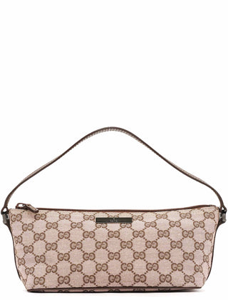 Gucci 039 1103 Beige Brown GG Boat Pochette