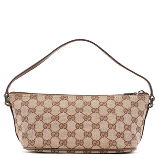 Gucci 039 1103 Beige Brown GG Boat Pochette