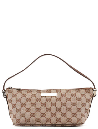 Gucci 039 1103 Beige Brown GG Boat Pochette