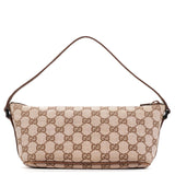Gucci 039 1103 Beige Brown GG Boat Pochette