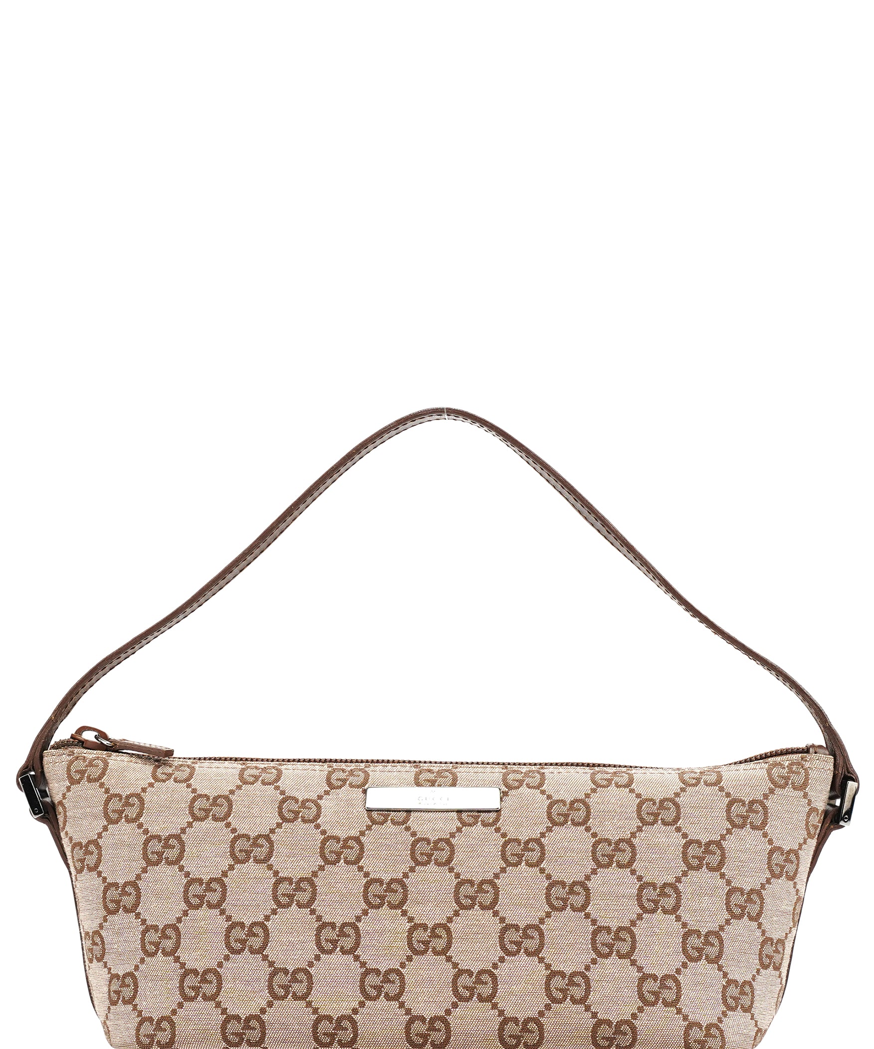 Gucci 039 1103 Beige Brown GG Boat Pochette