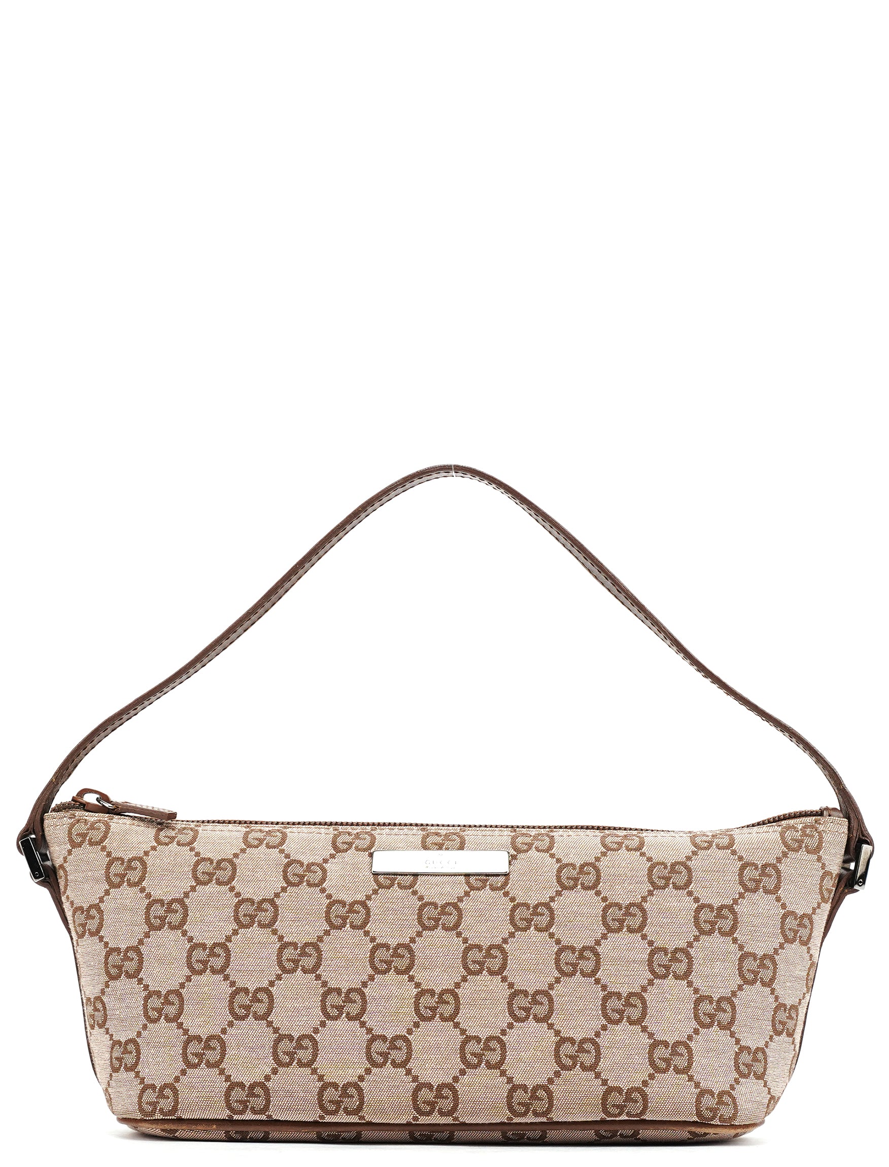 Gucci 039 1103 Beige Brown GG Boat Pochette