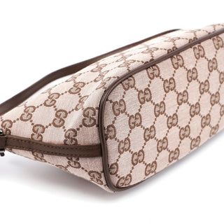 Gucci 039 1103 Beige Brown GG Boat Pochette