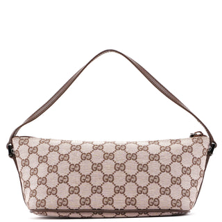 Gucci 039 1103 Beige Brown GG Boat Pochette