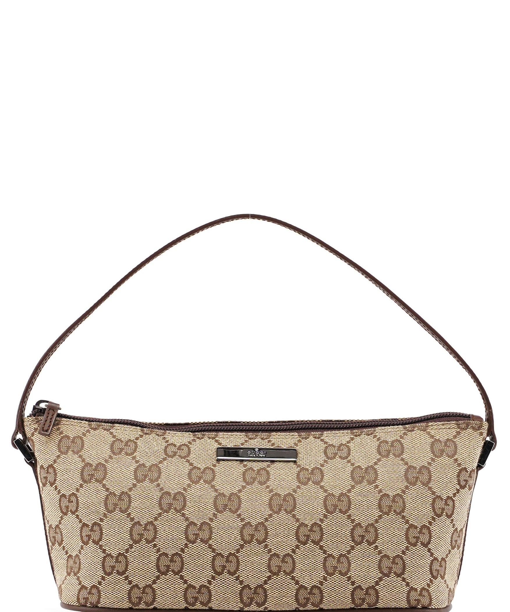 Gucci 039 1103 Beige Brown GG Boat Pochette