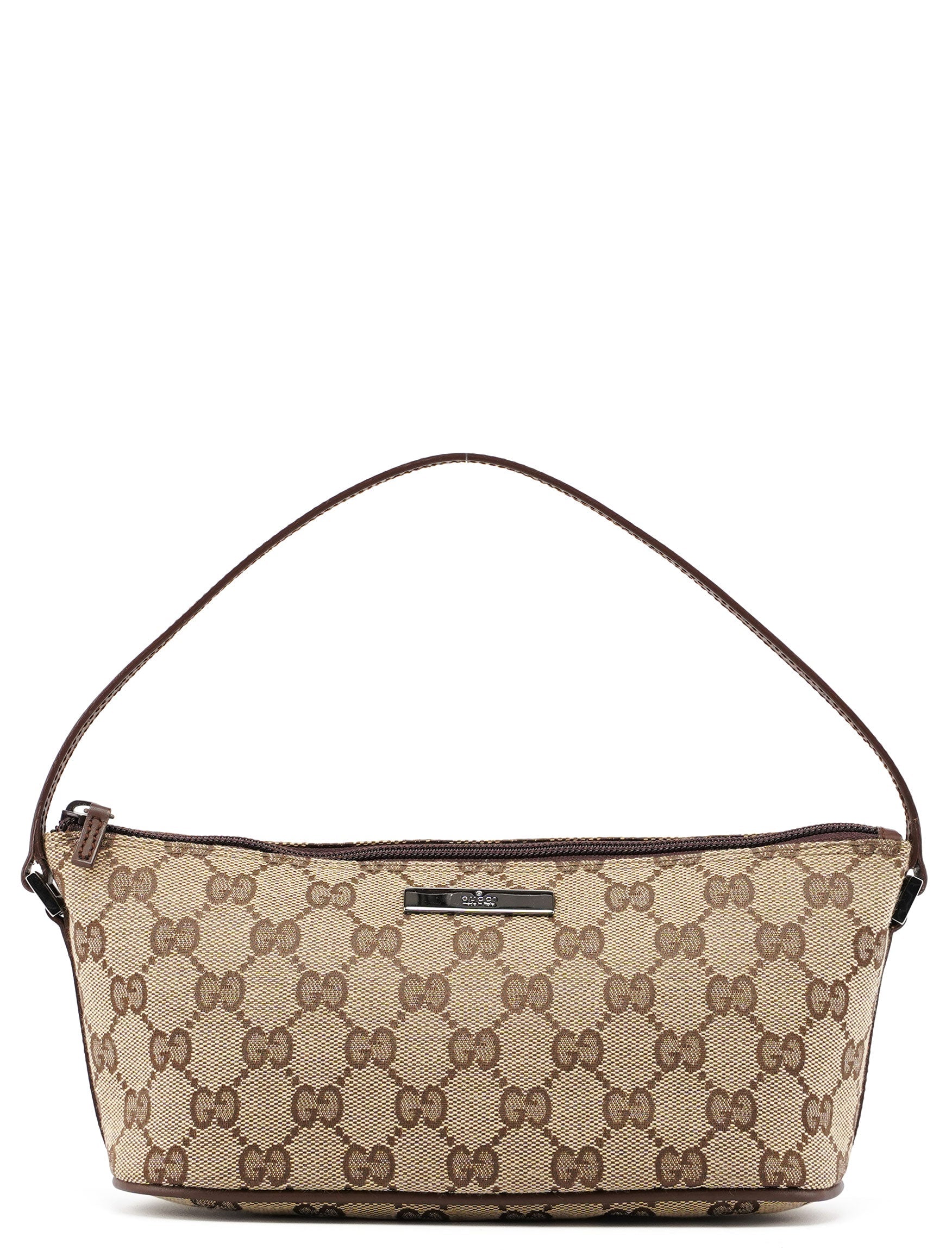 Gucci 039 1103 Beige Brown GG Boat Pochette