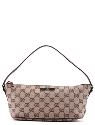 Gucci 039 1103 Beige Brown GG Boat Pochette