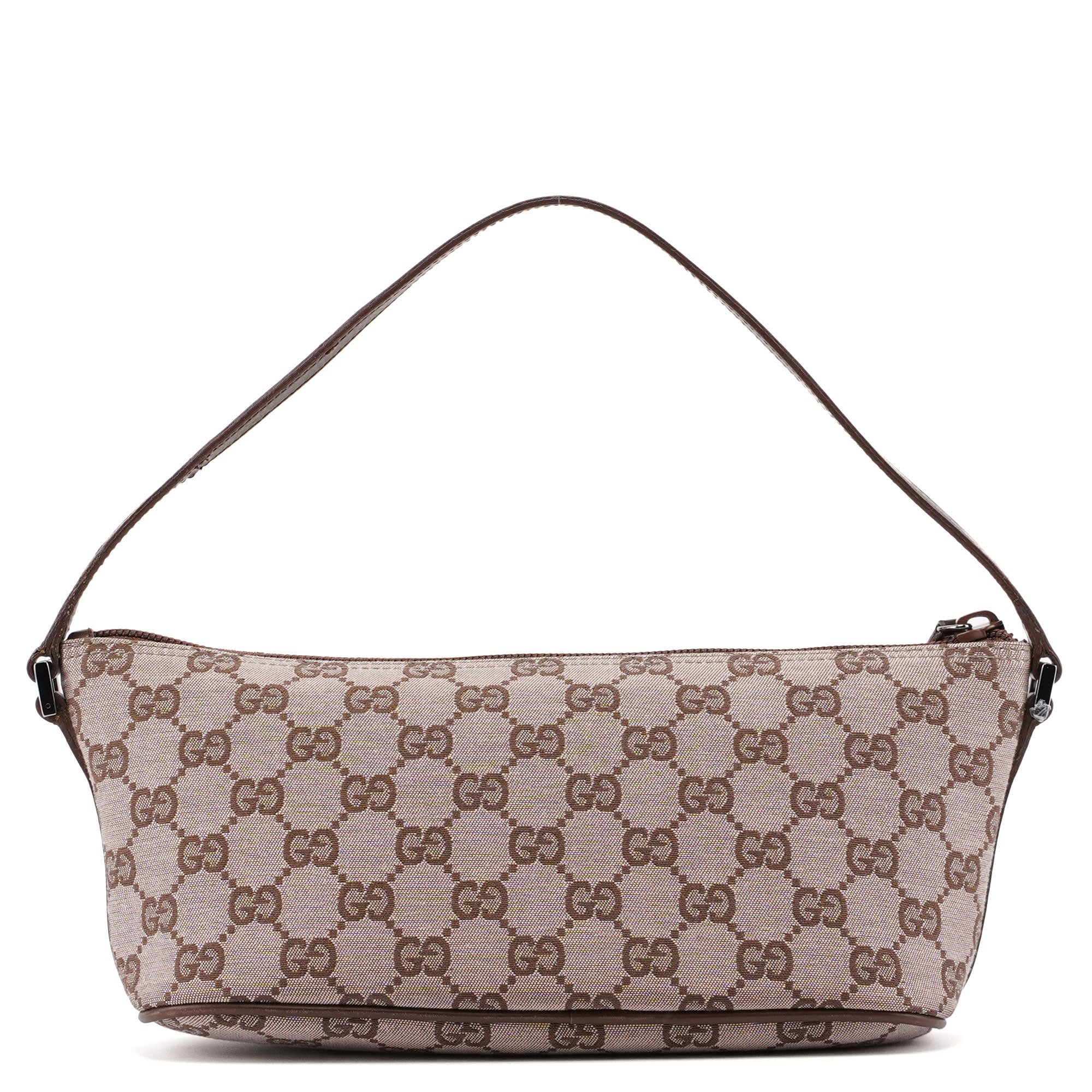 Gucci 039 1103 Beige Brown GG Boat Pochette