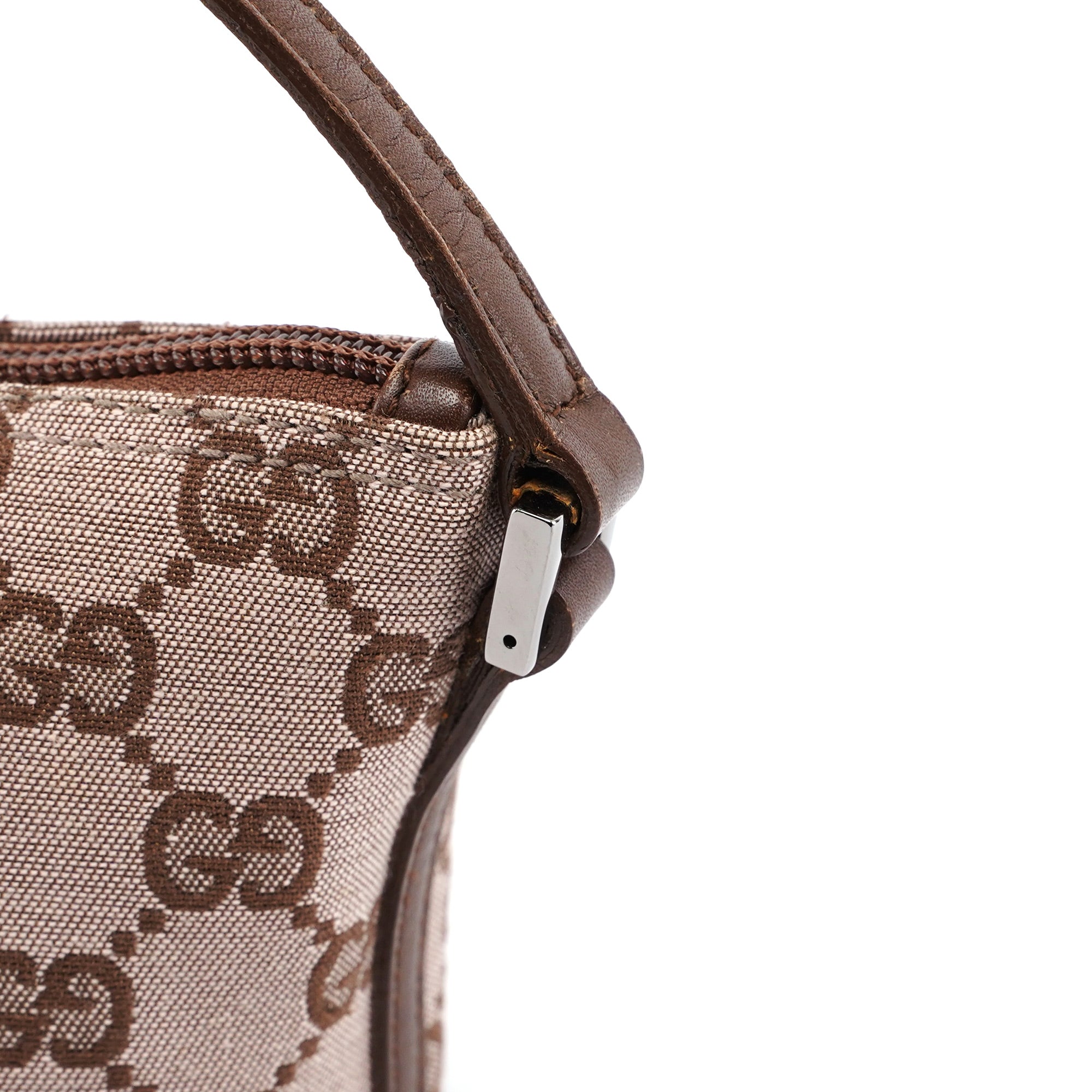 Gucci 039 1103 Beige Brown GG Boat Pochette