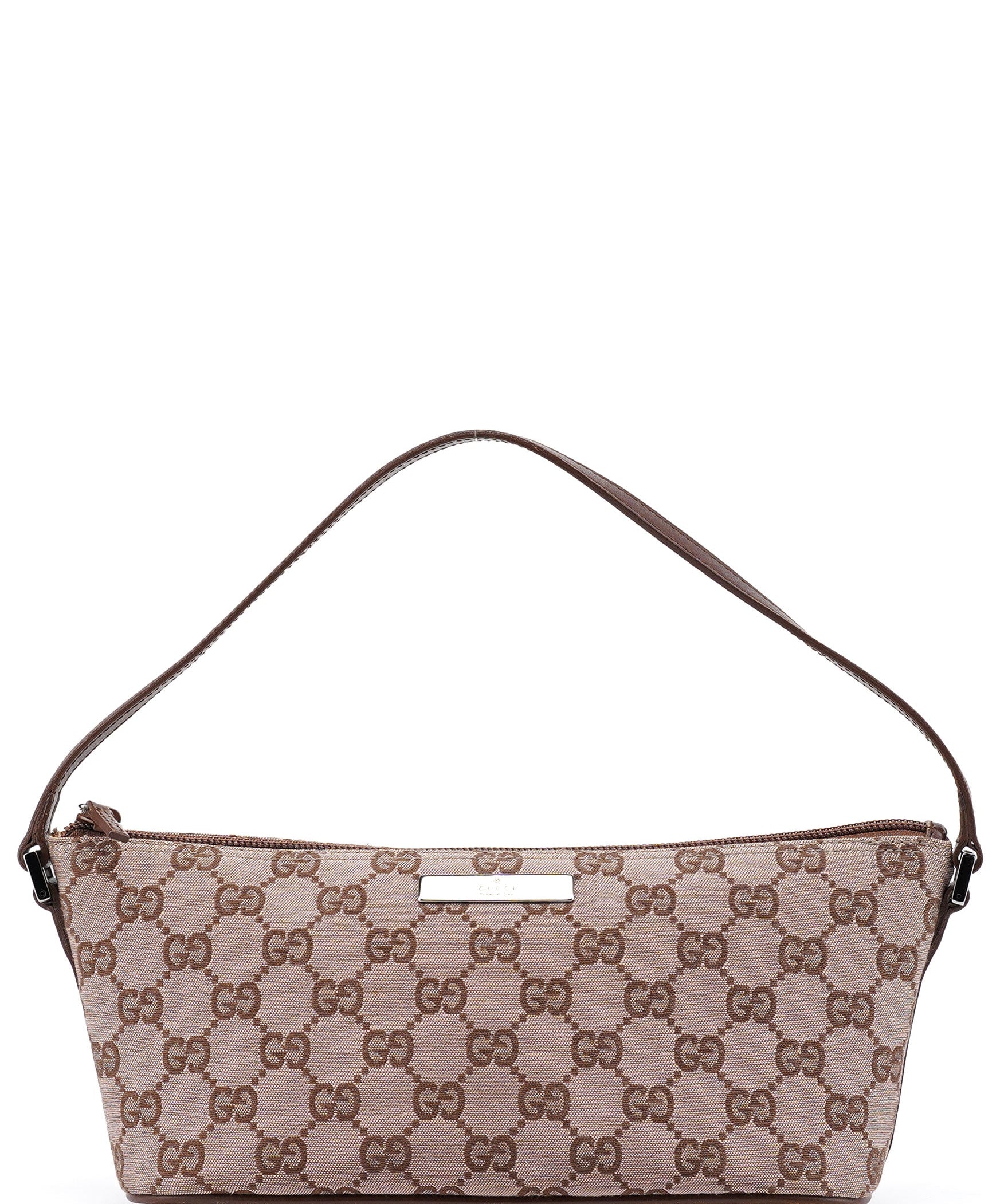 Gucci 039 1103 Beige Brown GG Boat Pochette