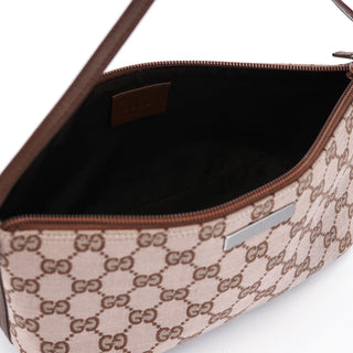 Gucci 039 1103 Beige Brown GG Boat Pochette