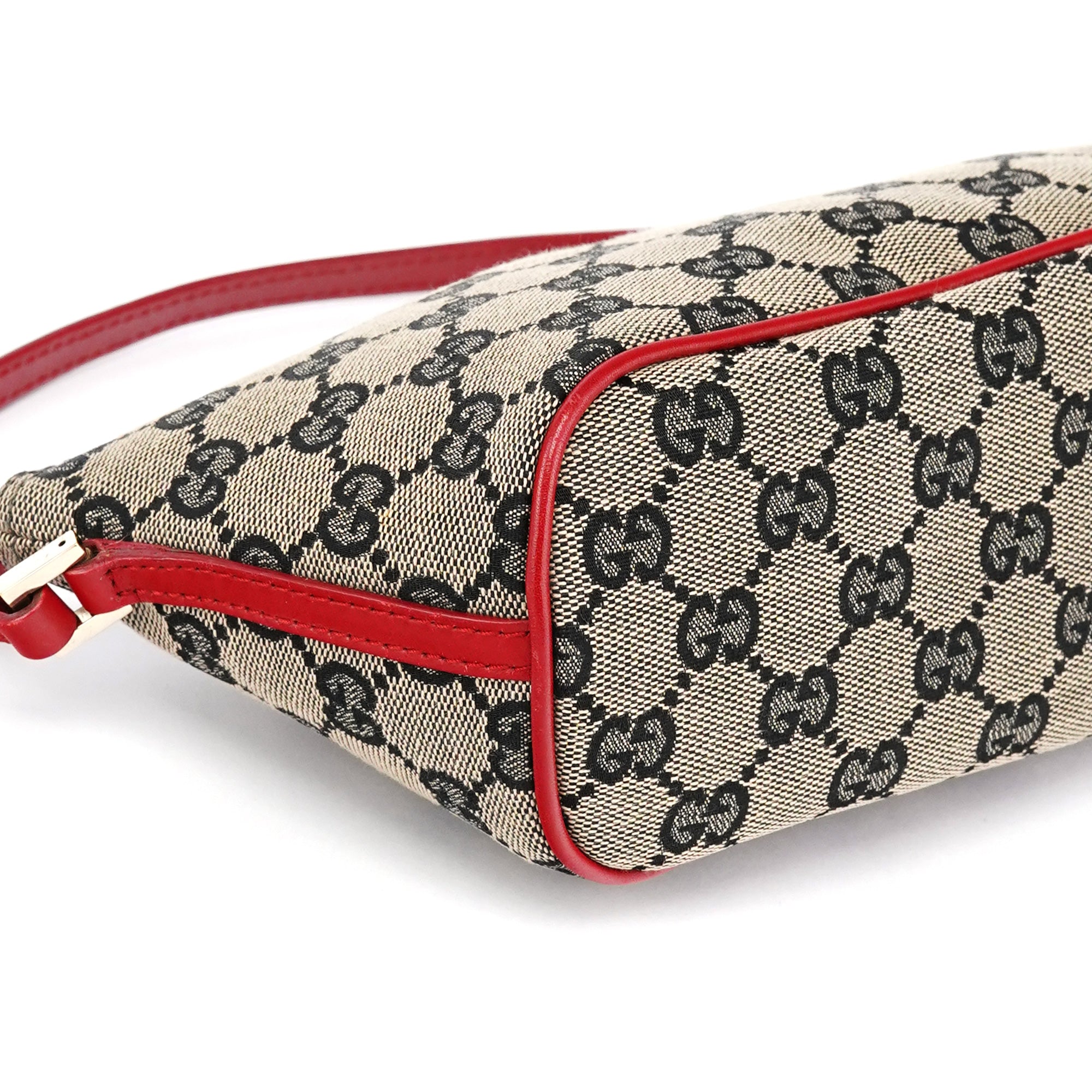 Gucci 039 1103 Beige Red GG Boat Pochette