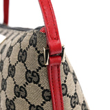 Gucci 039 1103 Beige Red GG Boat Pochette