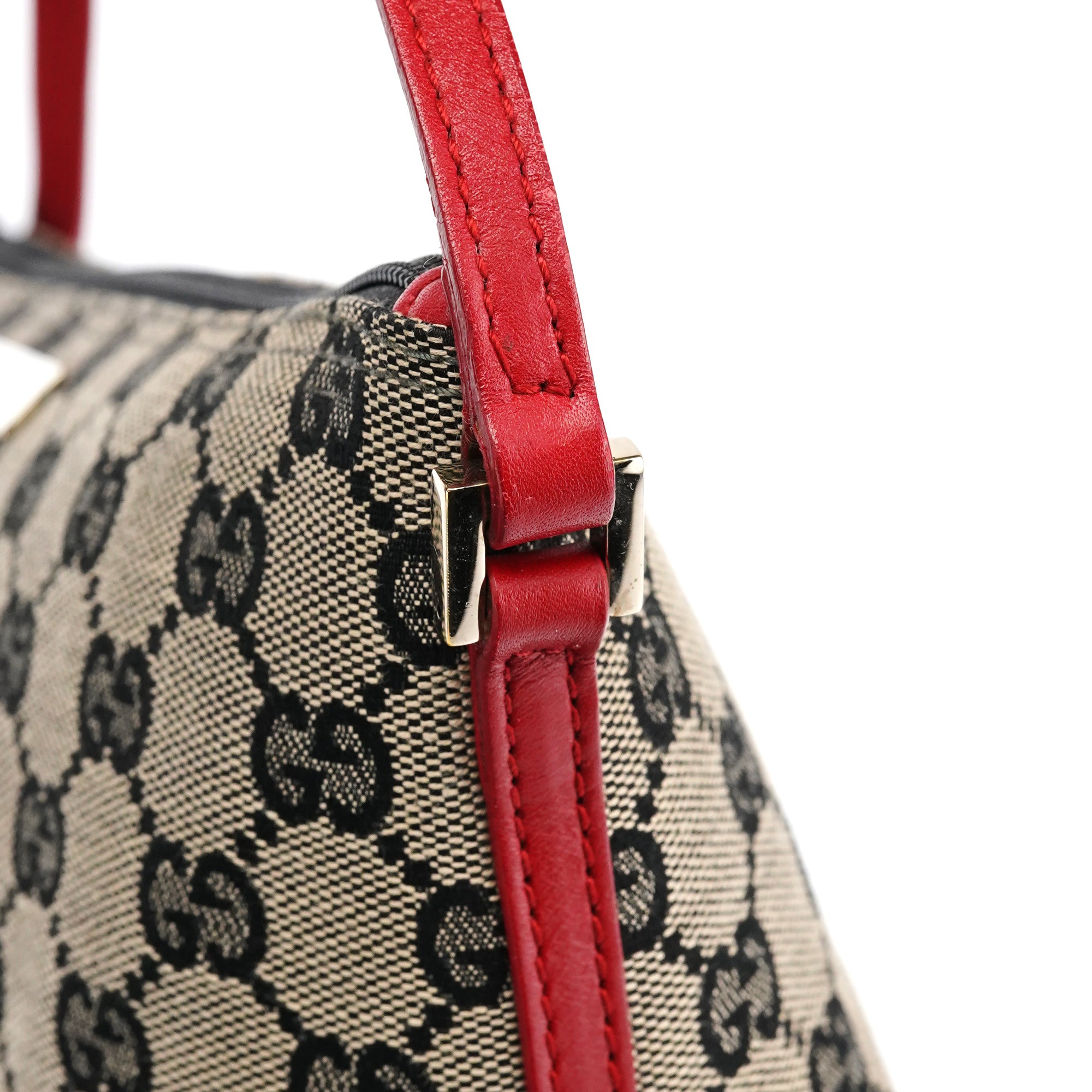 Gucci 039 1103 Beige Red GG Boat Pochette