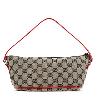 Gucci 039 1103 Beige Red GG Boat Pochette