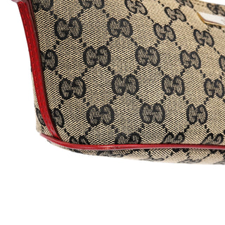 Gucci 039 1103 Beige Red GG Boat Pochette