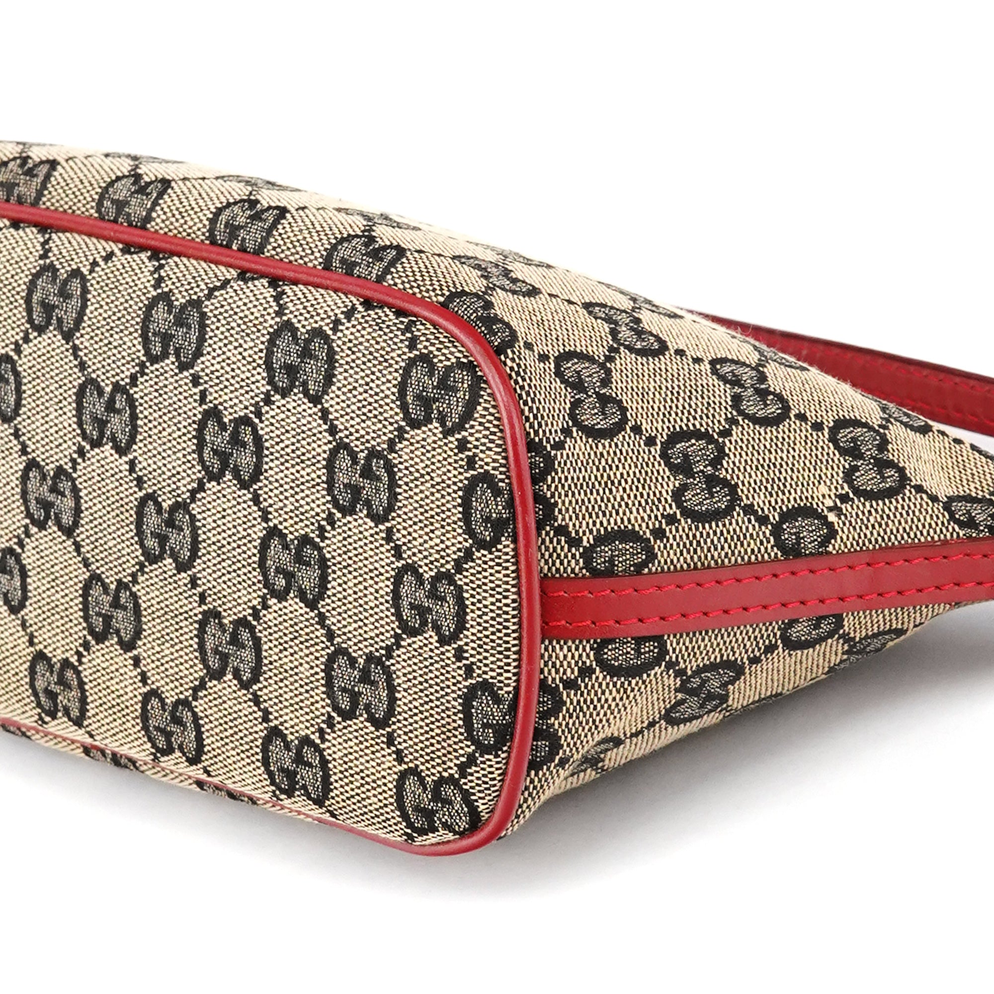 Gucci 039 1103 Beige Red GG Boat Pochette