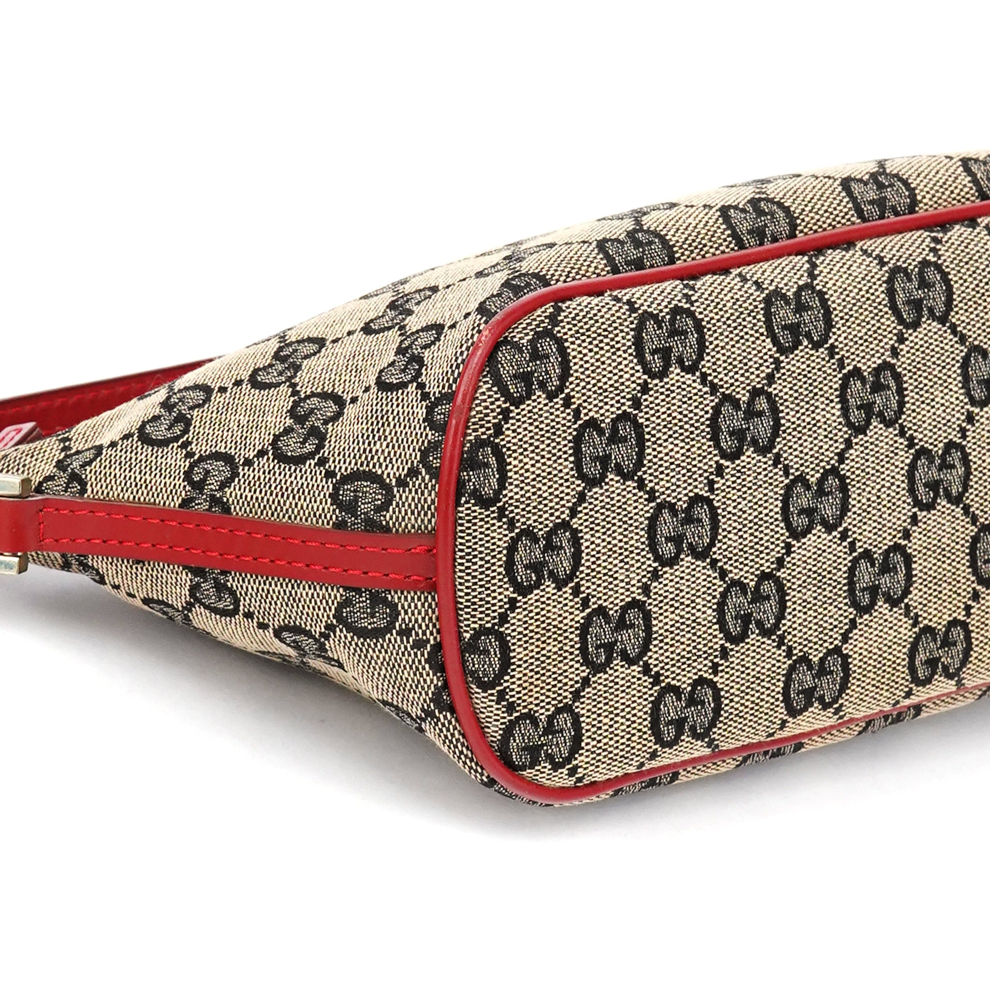 Gucci 039 1103 Beige Red GG Boat Pochette