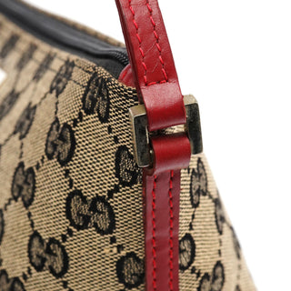 Gucci 039 1103 Beige Red GG Boat Pochette