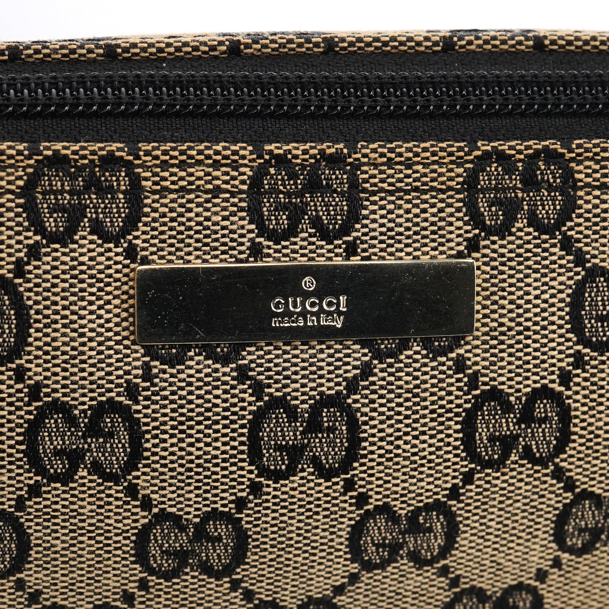 Gucci 039 1103 Beige Red GG Boat Pochette