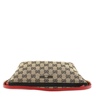 Gucci 039 1103 Beige Red GG Boat Pochette