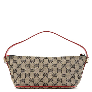 Gucci 039 1103 Beige Red GG Boat Pochette