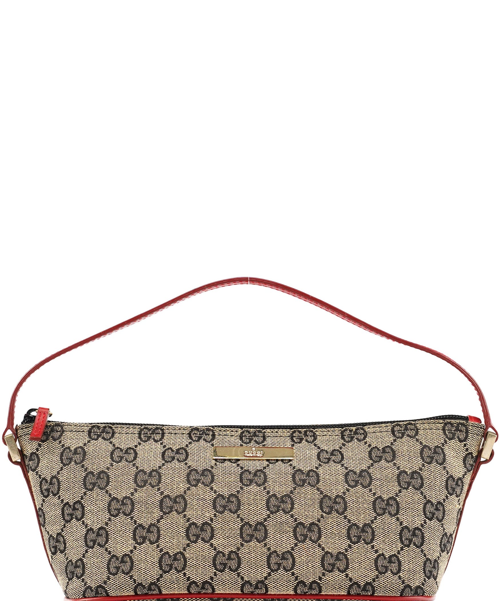 Gucci 039 1103 Beige Red GG Boat Pochette