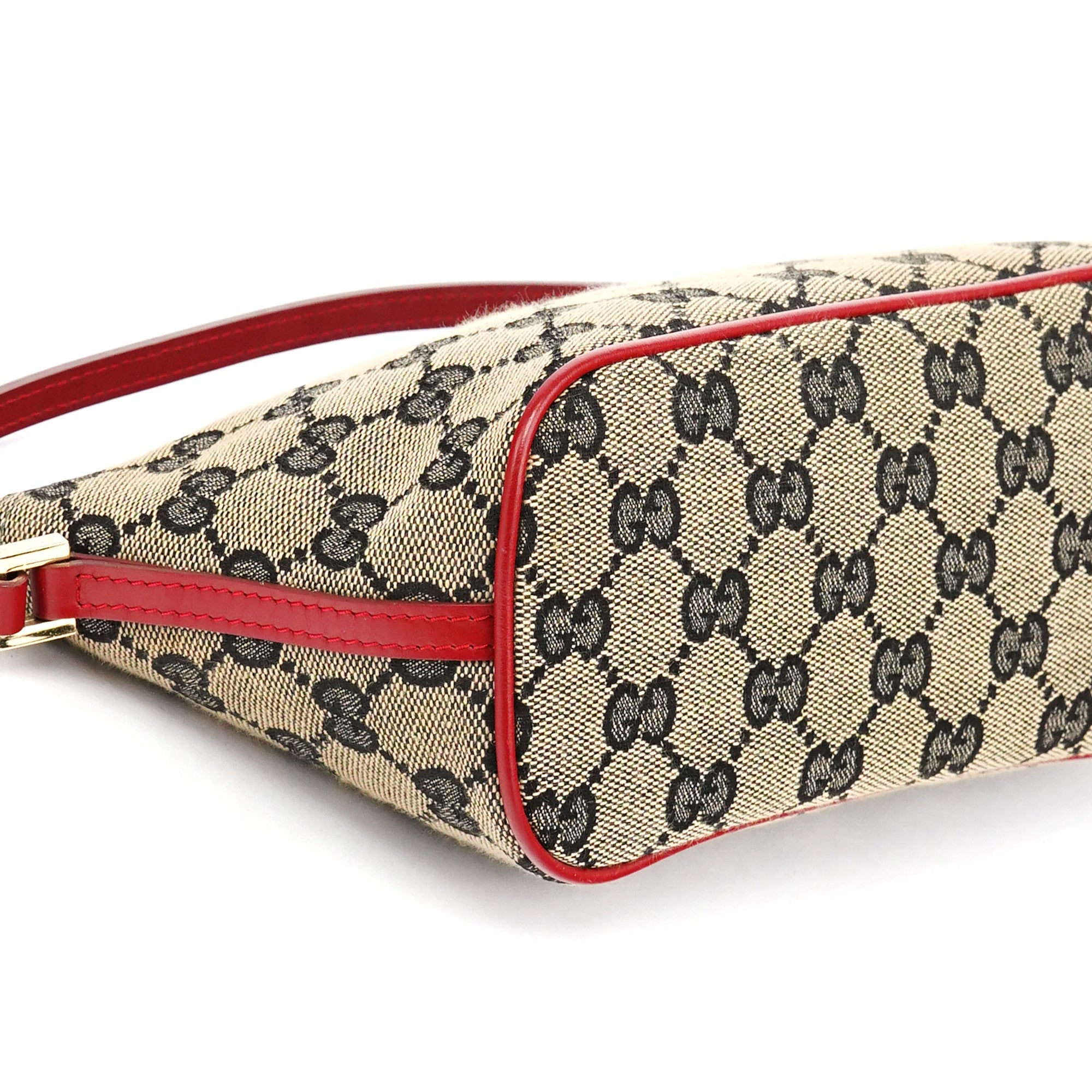 Gucci 039 1103 Beige Red GG Boat Pochette