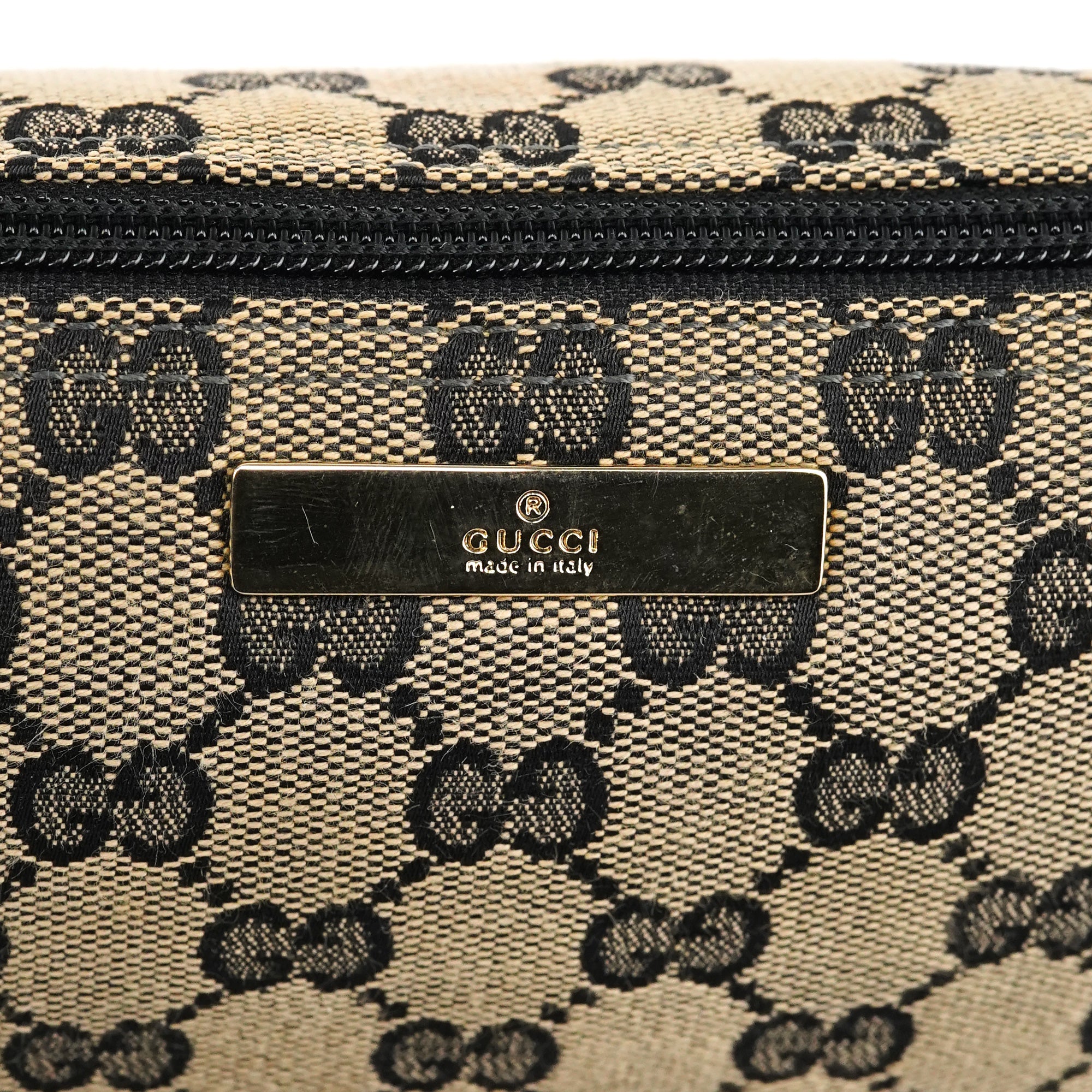 Gucci 039 1103 Beige Red GG Boat Pochette