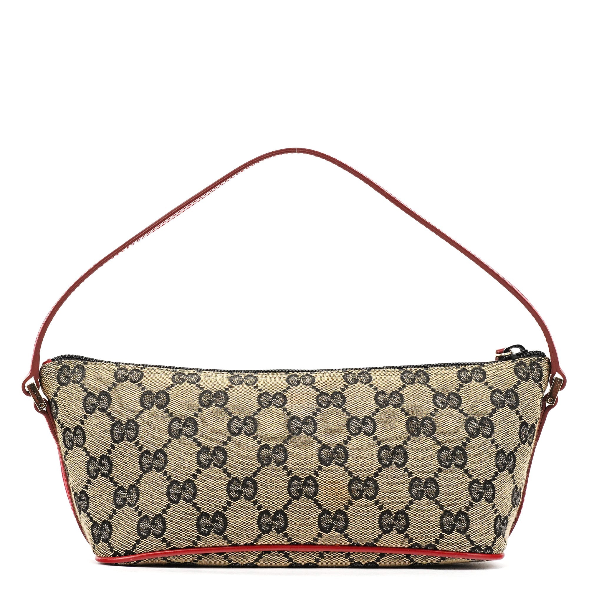 Gucci 039 1103 Beige Red GG Boat Pochette