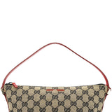 Gucci 039 1103 Beige Red GG Boat Pochette