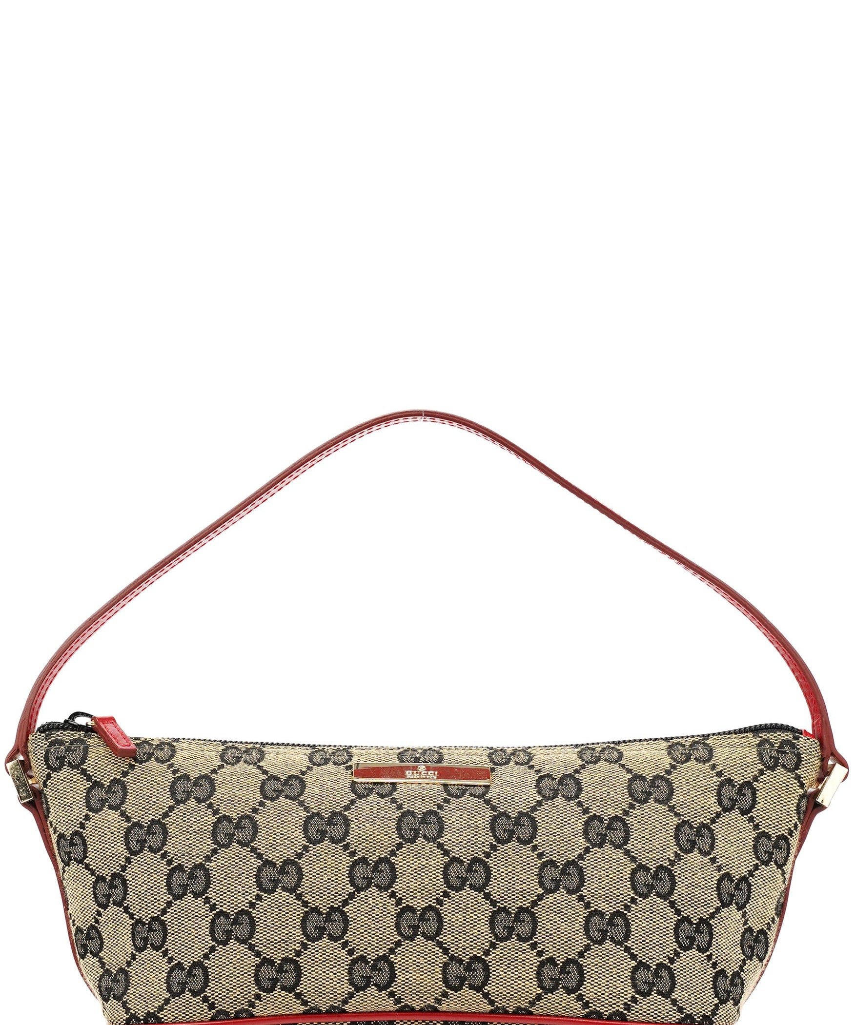 Gucci 039 1103 Beige Red GG Boat Pochette