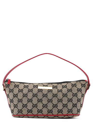 Gucci 039 1103 Beige Red GG Boat Pochette