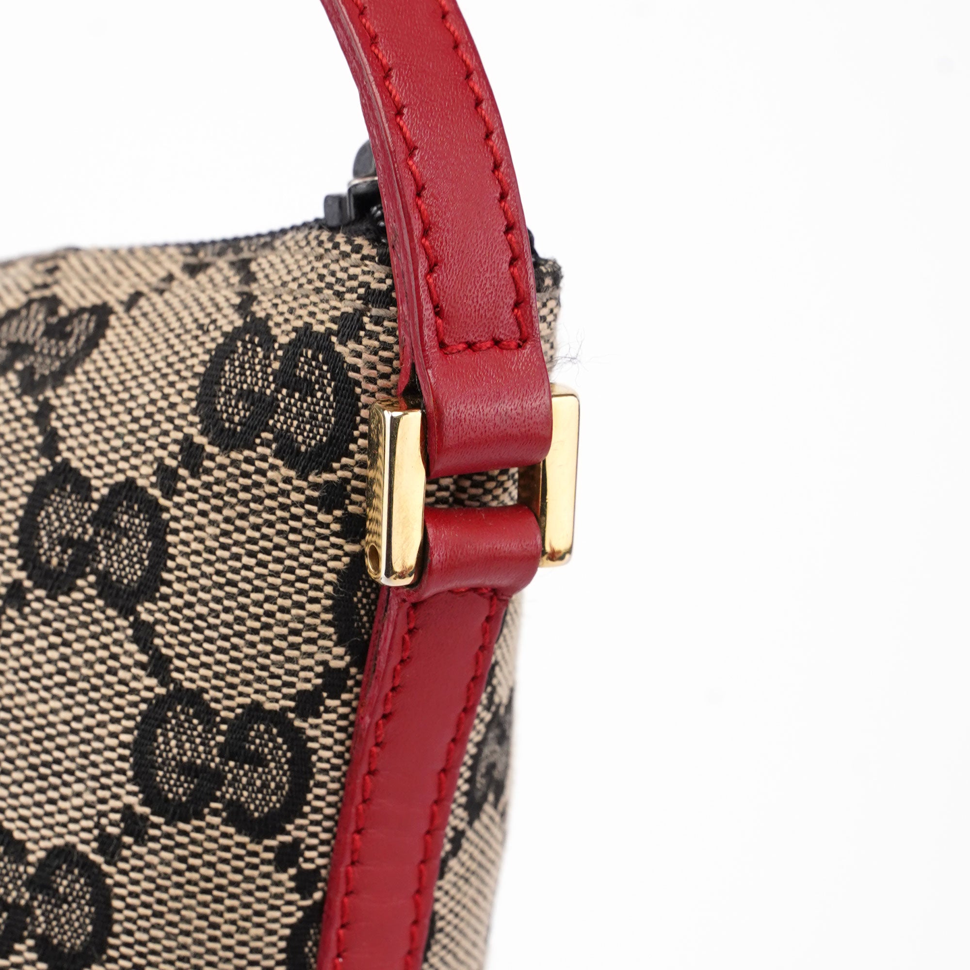 Gucci 039 1103 Beige Red GG Boat Pochette
