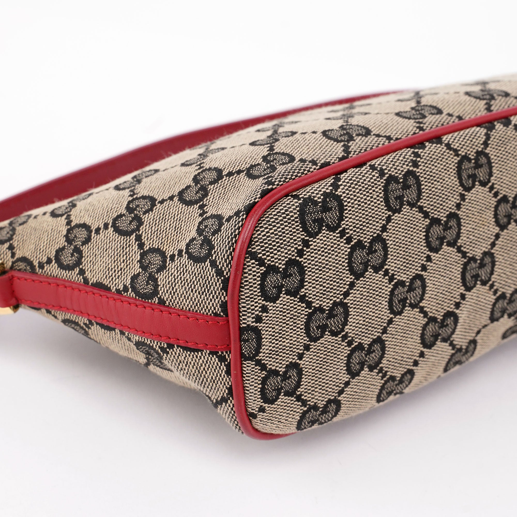 Gucci 039 1103 Beige Red GG Boat Pochette