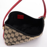 Gucci 039 1103 Beige Red GG Boat Pochette
