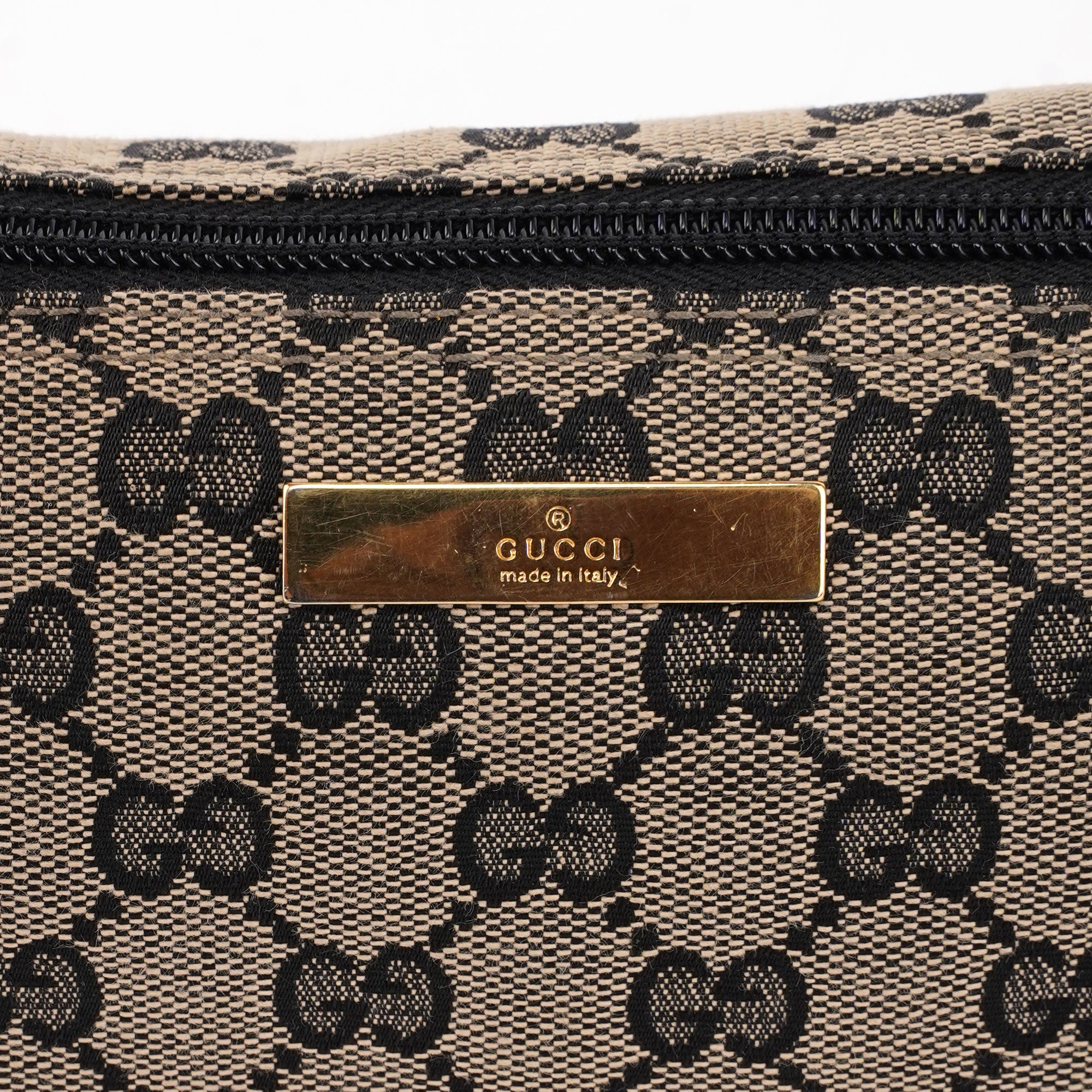 Gucci 039 1103 Beige Red GG Boat Pochette