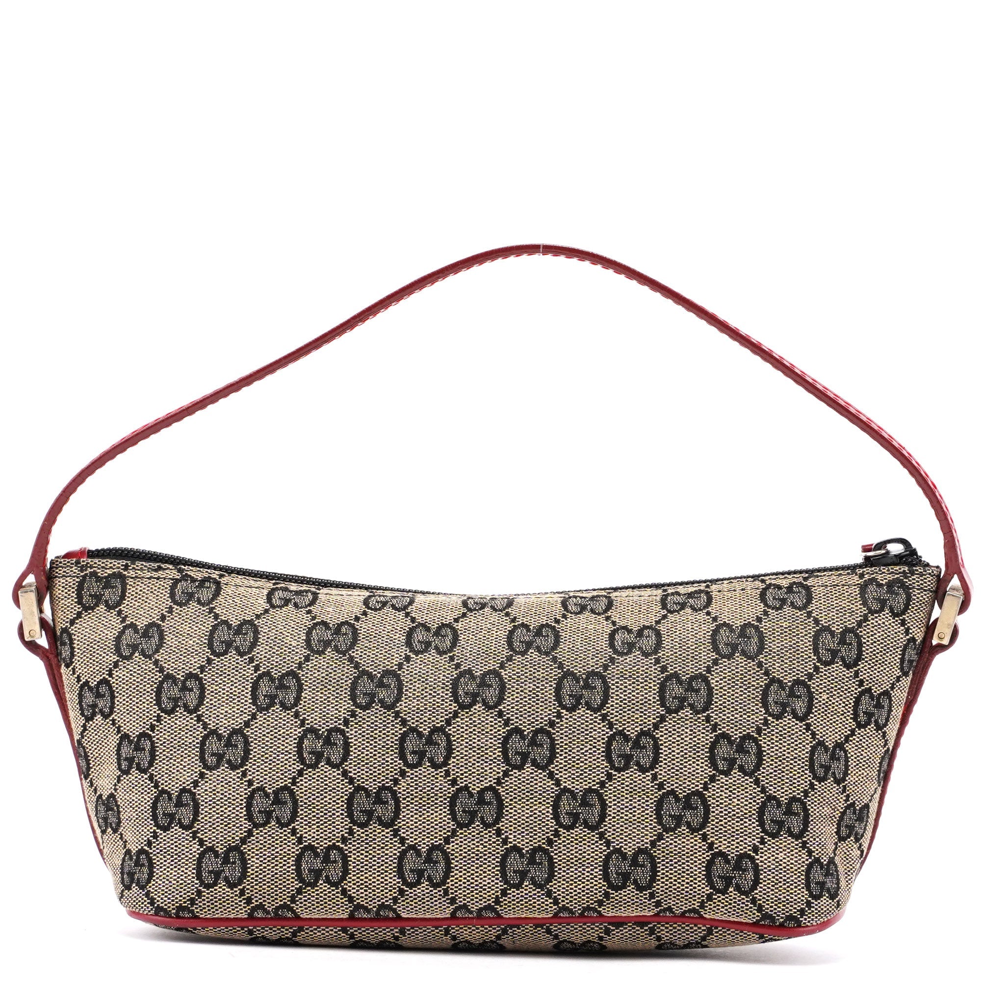 Gucci 039 1103 Beige Red GG Boat Pochette
