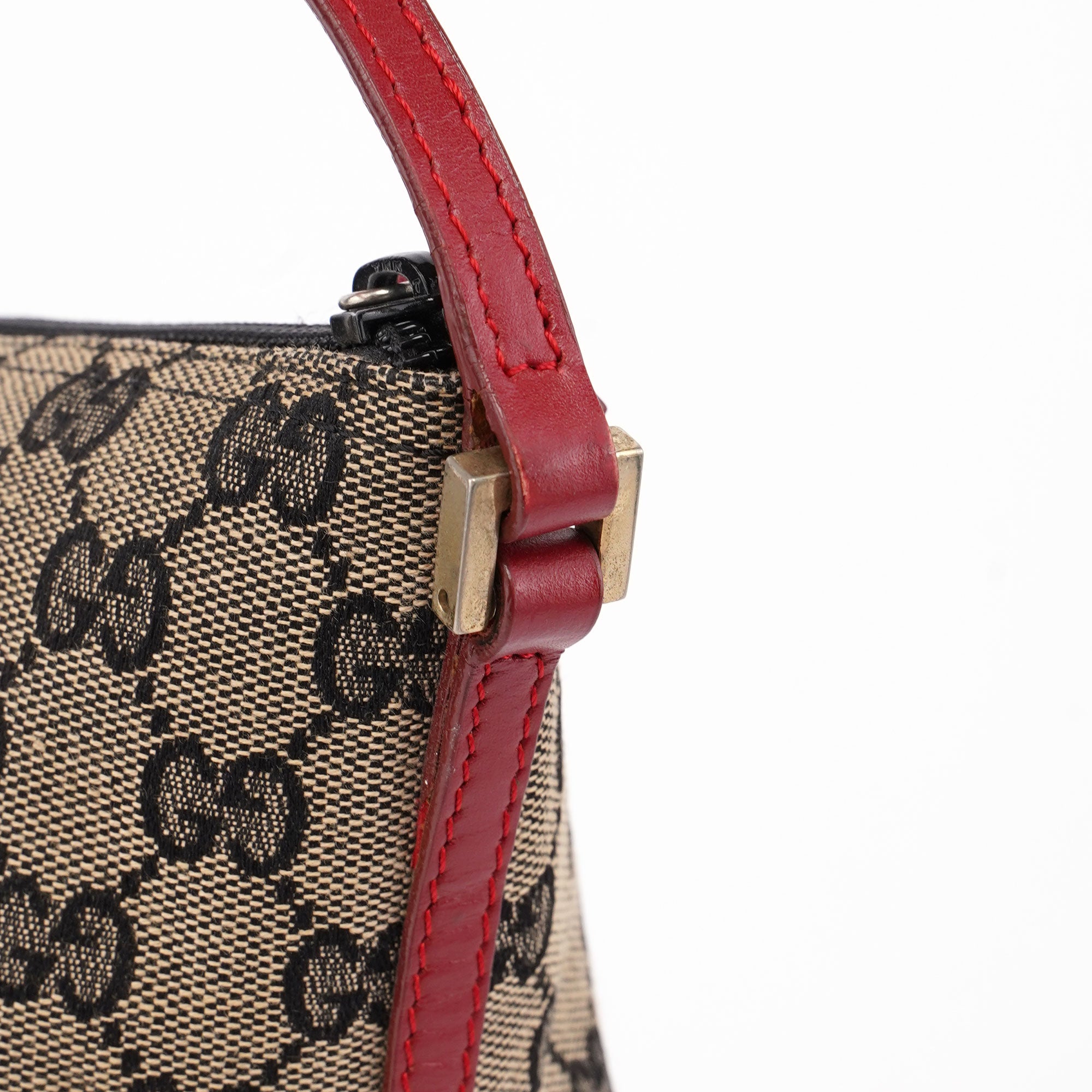 Gucci 039 1103 Beige Red GG Boat Pochette