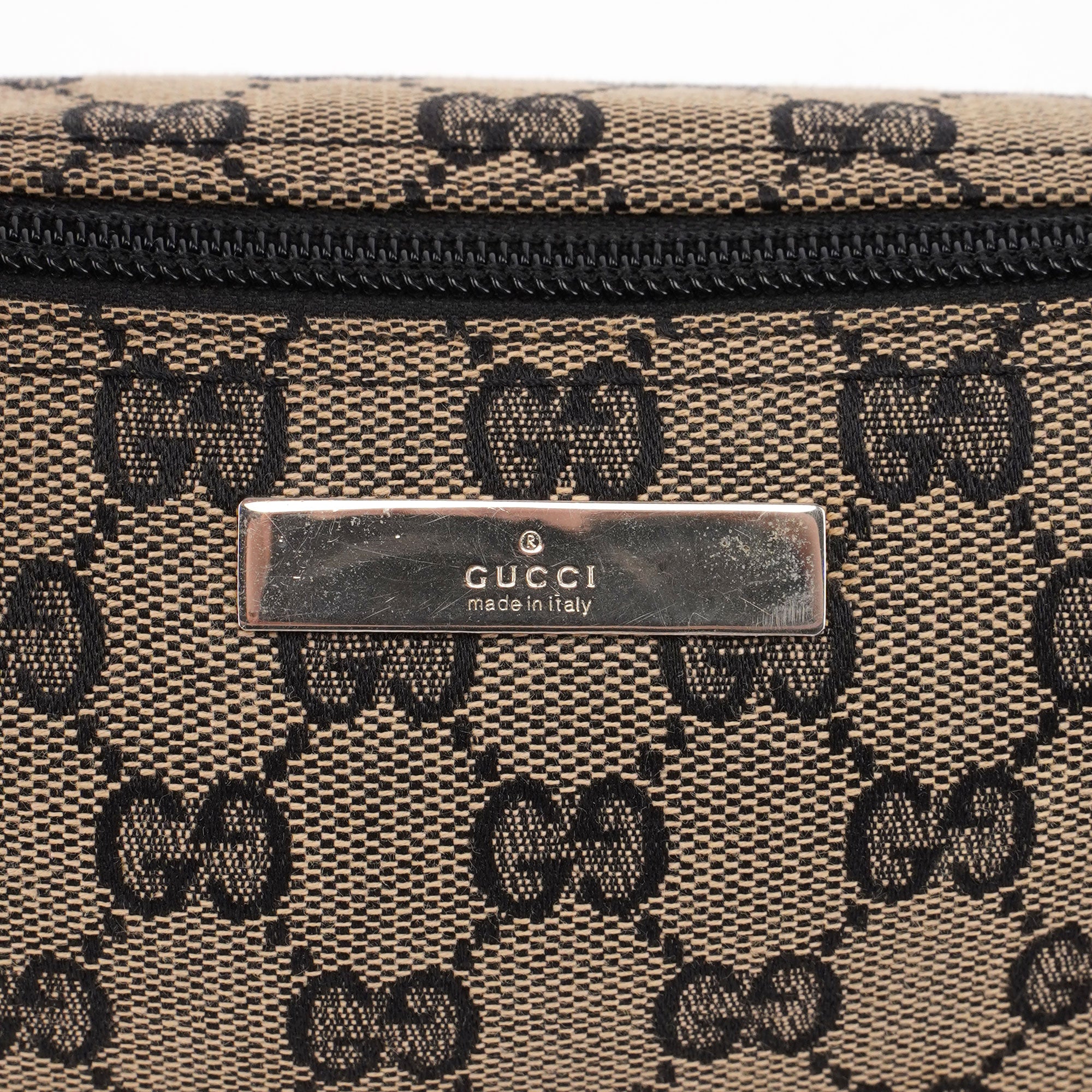 Gucci 039 1103 Beige Red GG Boat Pochette