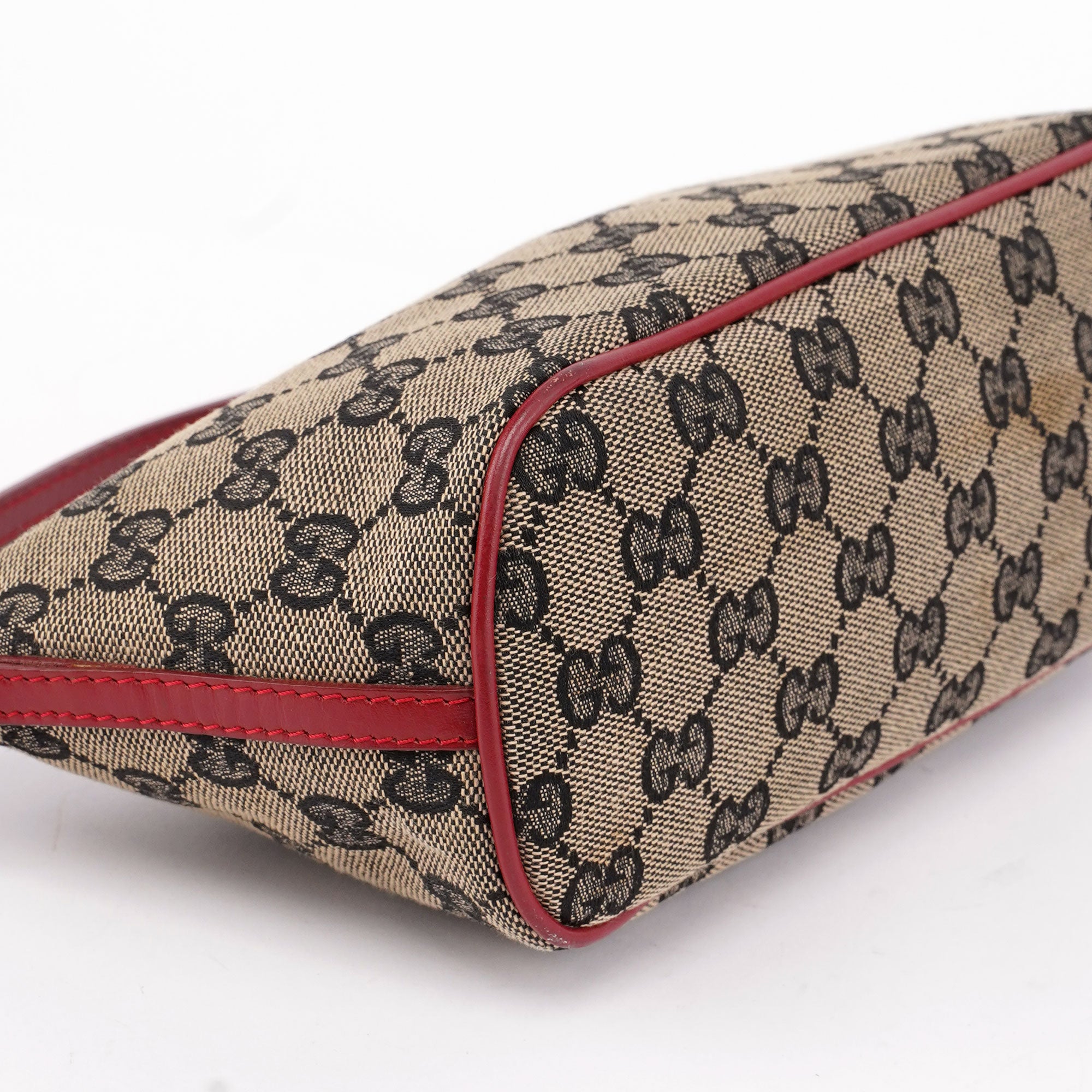 Gucci 039 1103 Beige Red GG Boat Pochette