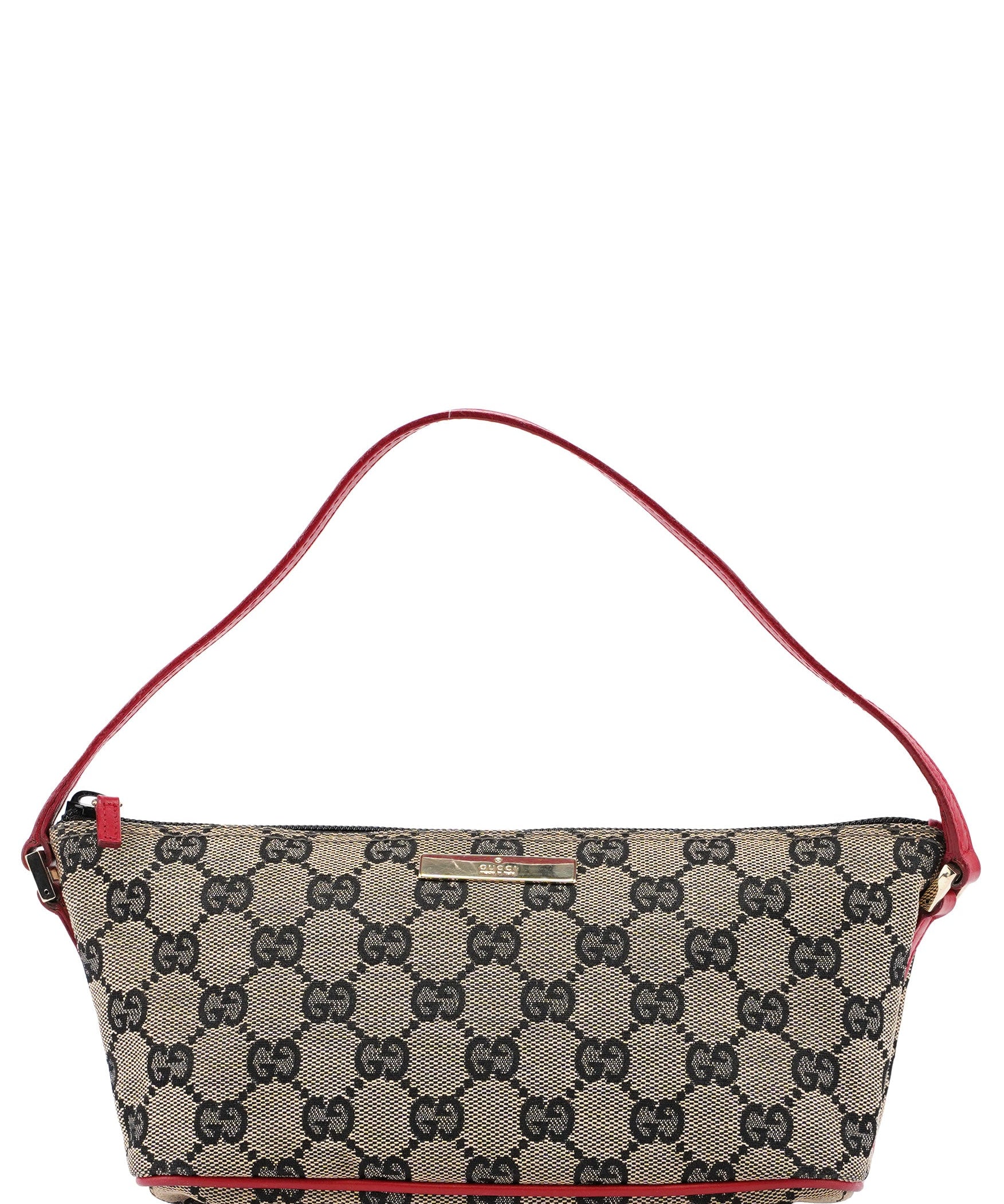 Gucci 039 1103 Beige Red GG Boat Pochette