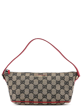 Gucci 039 1103 Beige Red GG Boat Pochette