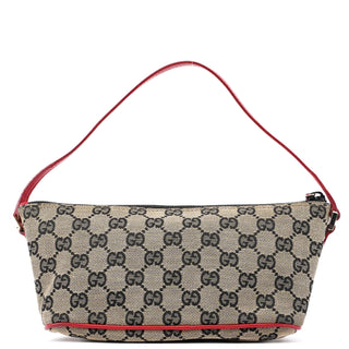 Gucci 039 1103 Beige Red GG Boat Pochette