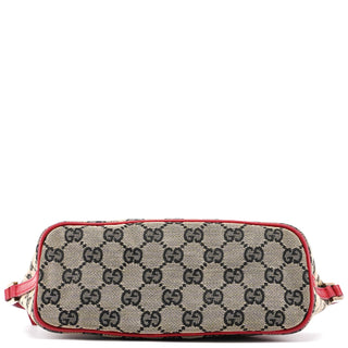 Gucci 039 1103 Beige Red GG Boat Pochette