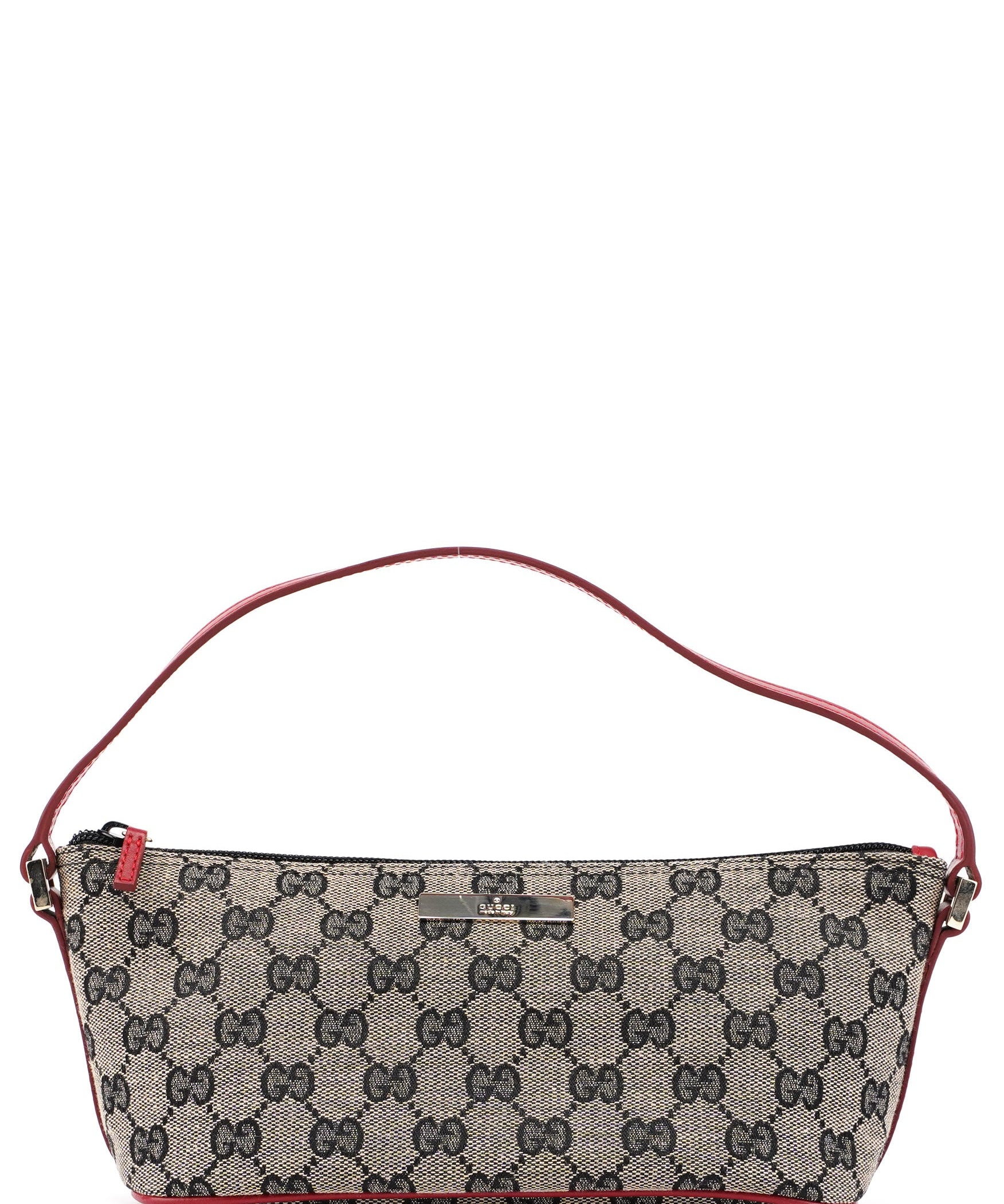 Gucci 039 1103 Beige Red GG Boat Pochette