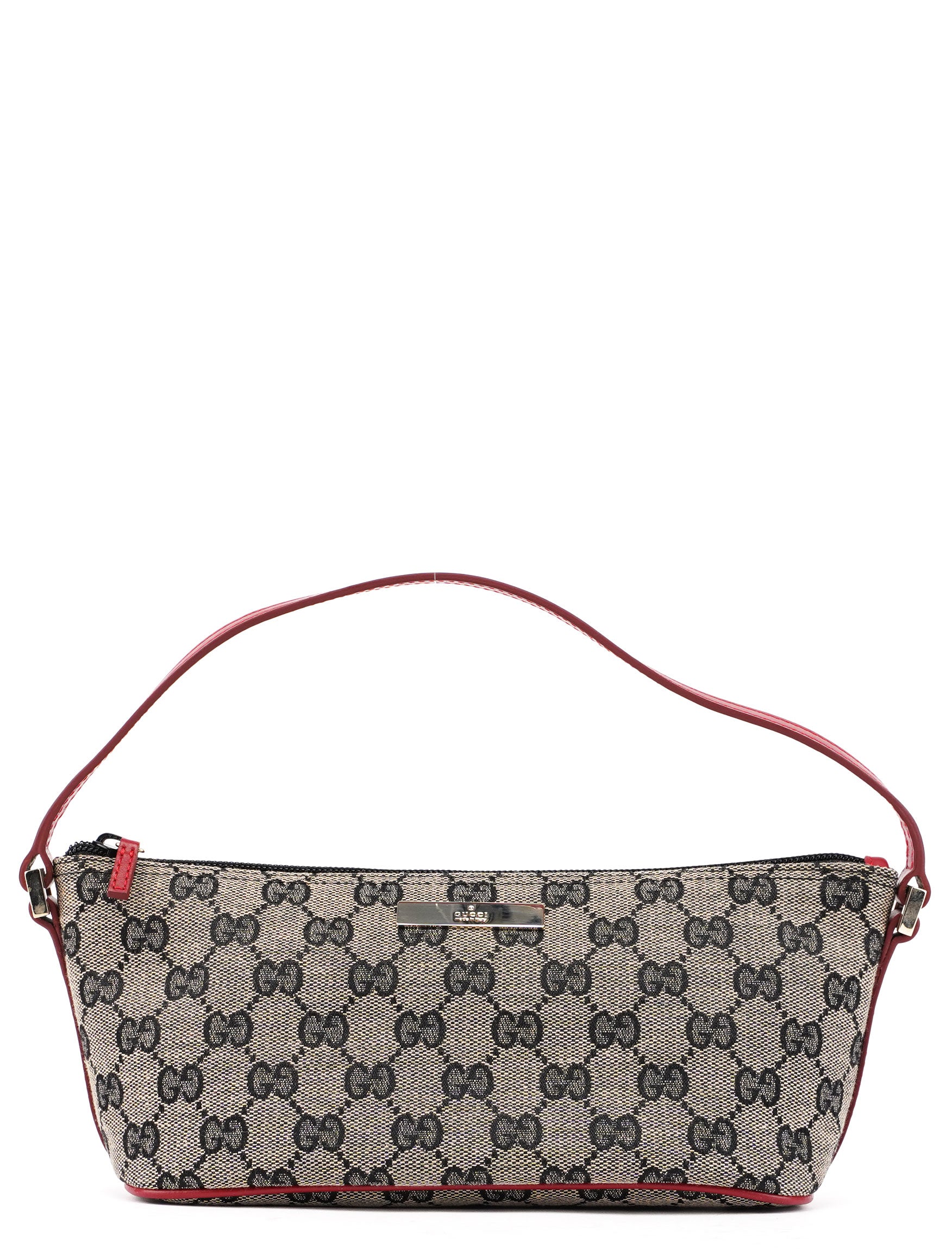 Gucci 039 1103 Beige Red GG Boat Pochette